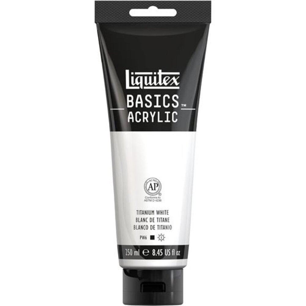 Acrylic Paint 250ml (8.5-oz)‎ Tube, Titanium White for Drawing Art Painting